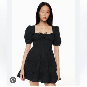 Aritzia Black Martine Shortsleeve Dress